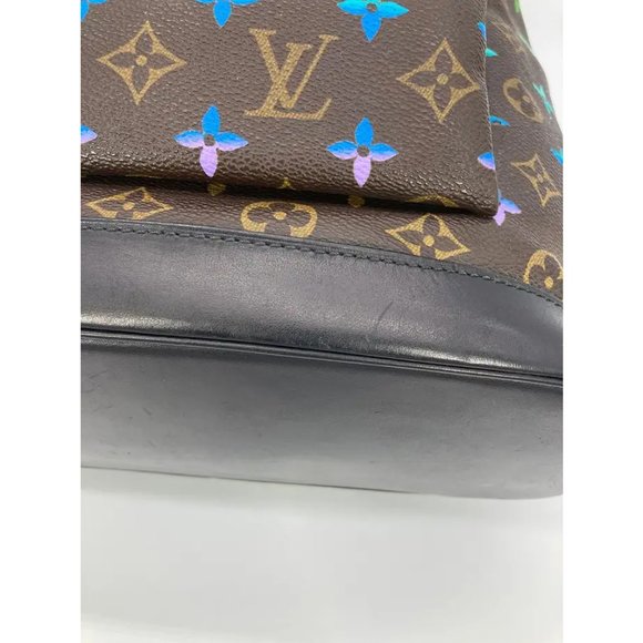 OOAK Louis Vuitton Hand Painted Leather Wrapped Montsouris GM Backpack - Picture 16 of 16